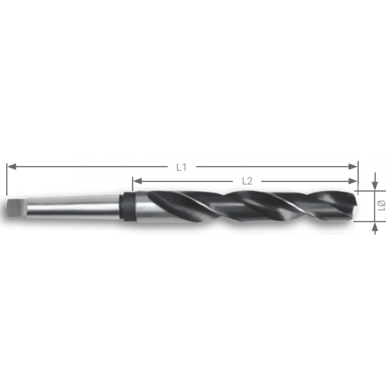 Сверло спиральное к/х D12.5х182/101мм, HSS, 118°, DIN345, KM1