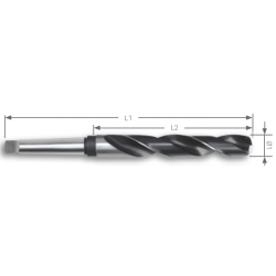 Сверло спиральное к/х D14.0х189/108мм, HSS, 118°, DIN345, KM1