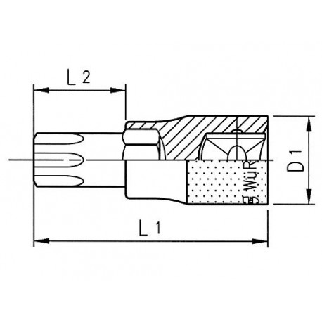 Головка 1/2" с внешним профилем TORX