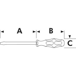 ОТВЕРТКА-SL-1,2X6,5-RED LINE-150MM