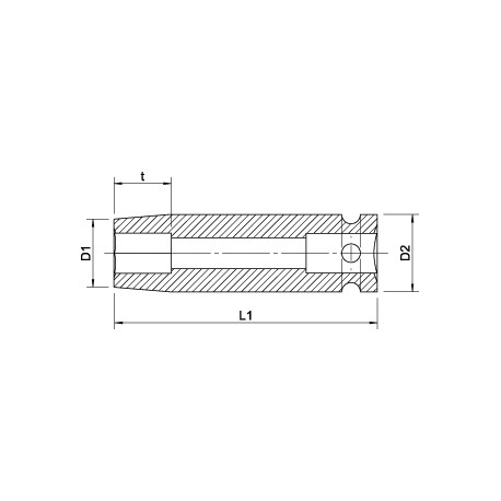 Головка 3/4" усиленная удлиненная