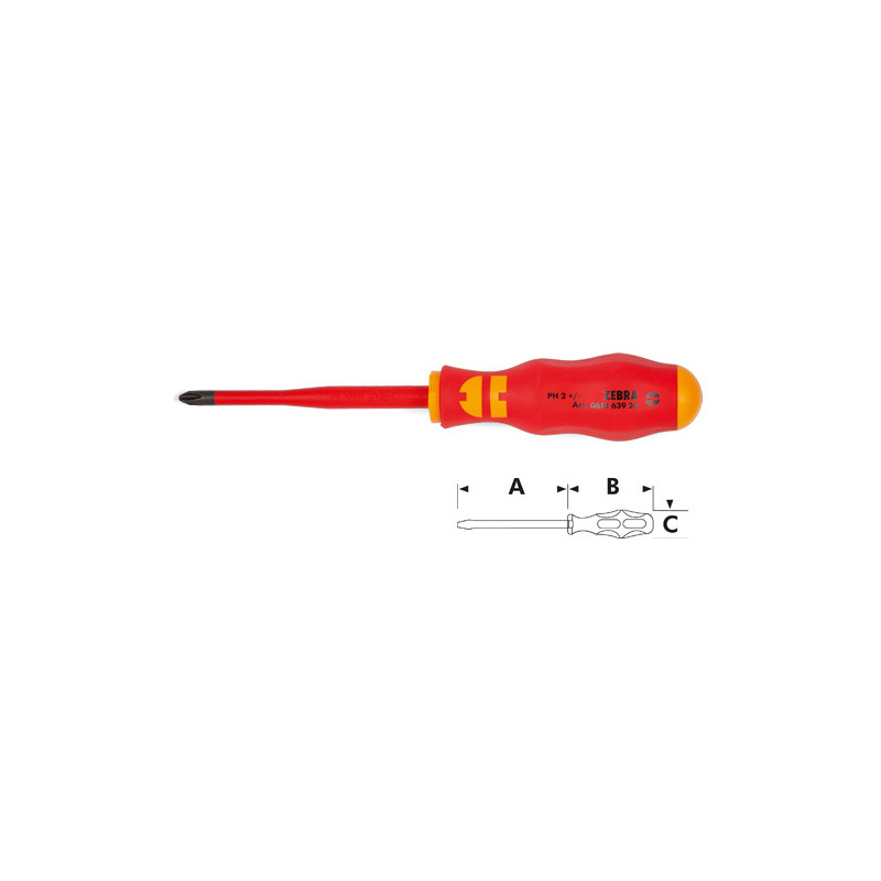 ОТВЕРТКА-VDE-SL/PH1-SLIM-80ММ-ZEBRA ОТВЕРТКА-VDE-SL/PH1-SLIM-80ММ-ZEBRA