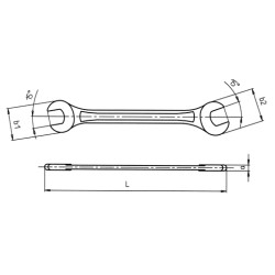 Ключ рожковый Red Line-SW20X22