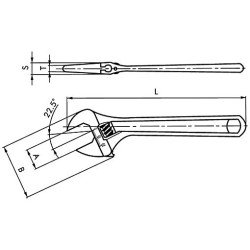 Ключ разводной-DIN3117/ISO6787 (WS0-24)