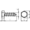 Саморез HEX DIN7976 C SW8 нержавеющая сталь A2, 5.5X45