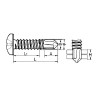 Саморез с полукруглой головкой сверло РH2 белый цинк, 4.2X19