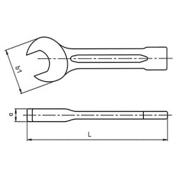 Ключ рожковый ударный SW36