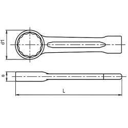 Ключ накидной односторонний 1 1/2"