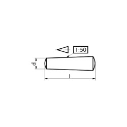 ШТИФТ-КОНИЧЕСКИЙ-DIN1-НЕ/ЗАКАЛЕН-A-3X50