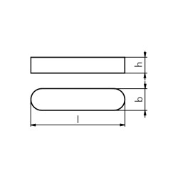 ШПОНКА-DIN6885-C45K-A-8X7X100