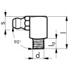 Пресс масленка прямая 90° DIN71412 C H3 (цинк) SW11 6гран, M10х1