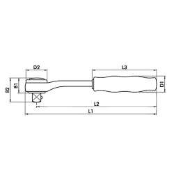 Трещотка  реверсивная 1/2'' 250мм