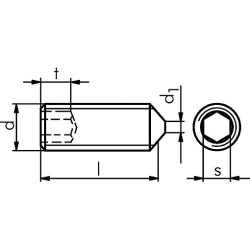 ВИНТ-УСТ-КОНУС-ISO4027-45H-IH2,5-M5X16