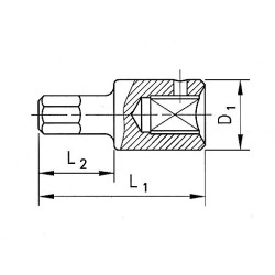 Головка 1/4" SW 8 внутр.