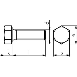 Болт 6гр. полн.резьба DIN933-A2/70-WS19-M12X40