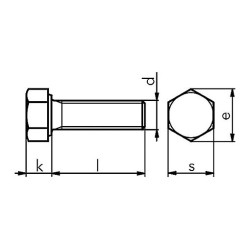 Болт 6гр. полн.резьба DIN933-A4/70-WS19-M12X75