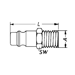 Ниппель БРС S2000 (П), наружная резьба1/2"