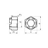 ГАЙКА-КОРОН-DIN935-8-A-WS19-(A2K)-M12