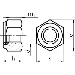 Гайка М24 8 zn DIN 985