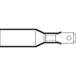 Наконечник изол. т/у, плоский, папа 0.5-1.5 6.3?0.8 красный