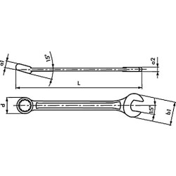 Комбинированный гаечный ключ 1/2"