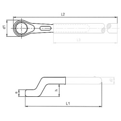 Ключ SW65 изогнутый