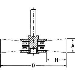 Щетка дисковая гофрированная сталь D60х12х0.2мм, ХВ=6мм