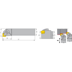 Державка токарная DCLNR2525M12, ATORN