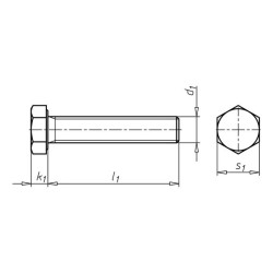 Болт 6гр. полн.резьба DIN961-8.8-WS17-(A3C)-M10X1,25X30