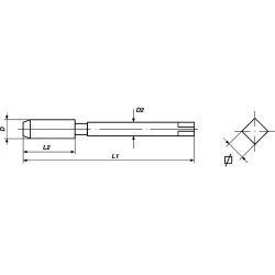 Метчик машинный Г/О M3, HSSE-TiN (зеленый) DIN371, Voelkel 31726