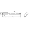 Метчик машинный Г/О M3, HSSE-TiN (зеленый) DIN371, Voelkel 31726