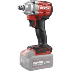 Аккумуляторный гайковерт DEVON 5760-Li-20/ brushless / 1/2/ / 400 Hm / 20V / без З/У и АКБ 