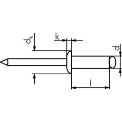 ЗАКЛЕПКА ТЯГОВАЯ ПОЛУКРУГЛАЯ ГОЛОВК. ALU/ST-(-/A2K)-(5,5-7,0)-3X10