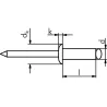 ЗАКЛЕПКА ТЯГОВАЯ ПОЛУКРУГЛАЯ ГОЛОВК. ALU/ST-(-/A2K)-(5,5-7,0)-3X10