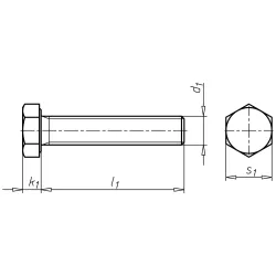 БОЛТ С ШЕСТИГР. ГОЛОВКОЙ C РЕЗЬБОЙ ДО ГОЛОВКИ ISO4017-ЛАТУНЬ-WS8-M5X16