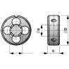 Плашка G1/16"-28, HSSE (нержавейка), 25x9мм, DINEN24231, Bucovice(CzTool) 292116