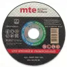 Круг отрезной D125х2х22.2мм, (сталь/нержавейка), mte Круг отрезной D125х2х22.2мм, (сталь/нержавейка), mte