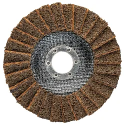 Круг лепестковый торцевой флисовый КЛТ2-D125х22.2мм, сталь/нержавейка, CRS (грубый), mte