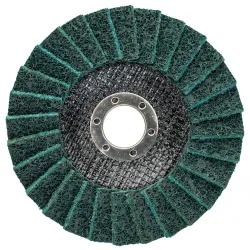 Круг лепестковый торцевой флисовый КЛТ2-D125х22.2мм, сталь/нержавейка, FINE (мелкий), mte