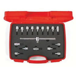 Набор торцевых головок 1/2" с вставкой HEX и Torх 17 предметов IZELTAS
