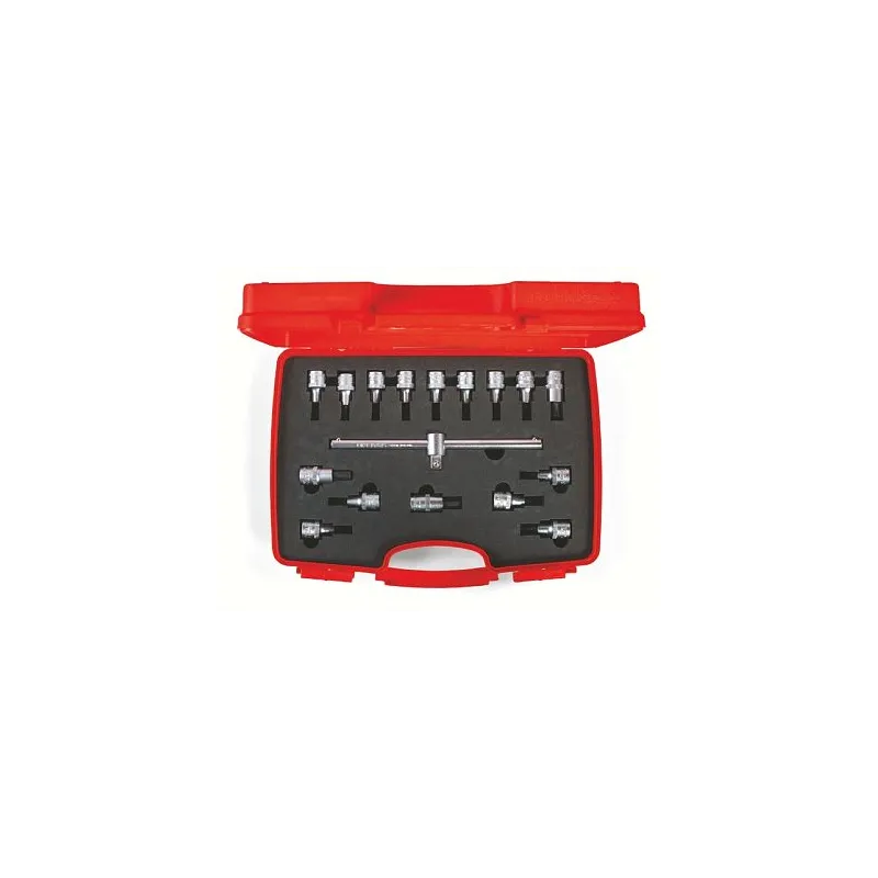 Набор торцевых головок 1/2" с вставкой HEX и Torх 17 предметов IZELTAS
