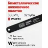 Полотно ножовочное по металлу, HSS-BiMetal, L300мм, 32зуб., Zebra