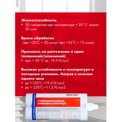 Клей двухкомпонентный конструкционный д\алюм. 970гр.. 580мл.