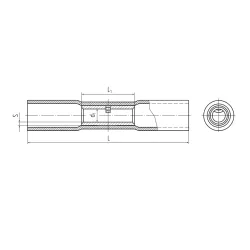 Гильза соединительная изолир. с т/усад., (4.0х6.0мм²) жёлтый 100шт.