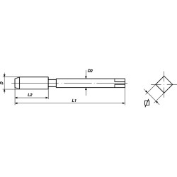 Метчик машинный Г/О M12, HSSE-TiN (зеленый) DIN371, Voelkel 31750